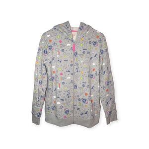 Girls' Printed Zip-up Hoodie - Cat & Jack